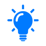 Icon featuring a light bulb for 20+ Projects Completed, indicating innovation and successful project delivery