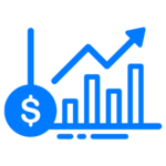 Icon representing 3+ Years in Business, depicting growth through a bar chart.