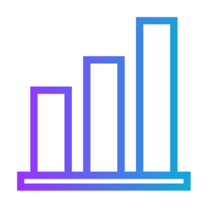 Icon of bar graphs increasing in height, representing our Search Engine Optimization services.